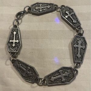 Silver Cross Charm Bracelet